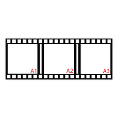 abstrack filmstrip Logo Template vector illustration design