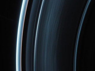 Planetary rings abstract background. Black and blue ellipsis on a deep space dark background