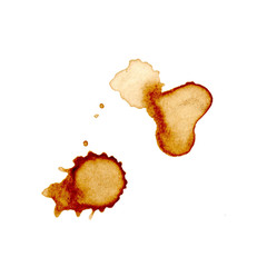 Coffee splashes on a white background, traces of coffee, texture  N