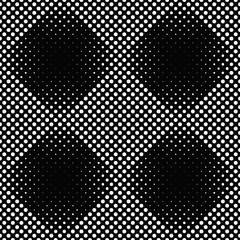 Abstract geometrical seamless dot pattern background - monochrome vector graphic from dots