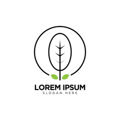Leaf Forest Logo Design, Nature Logo Template