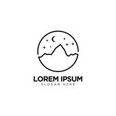 Mountain Adventure Logo Design, Nature Logo Template