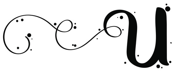 Alphabet ornaments vector vintage handwritten, Decoration vintage for invites card and other concept ideas. Illustration alphabet