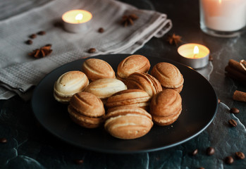 Cookies on a plate. Russian homemade cookies 