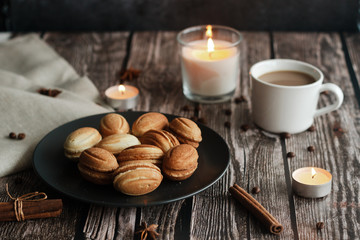 Cookies on a plate. Russian homemade cookies 