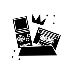 video game handle with cassette nineties style