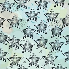 Seamless Pattern With Stars. Scandinavian Style. Vector Illustration
