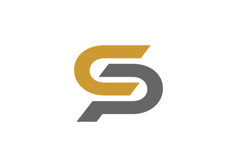 Letter SP simple logo design vector