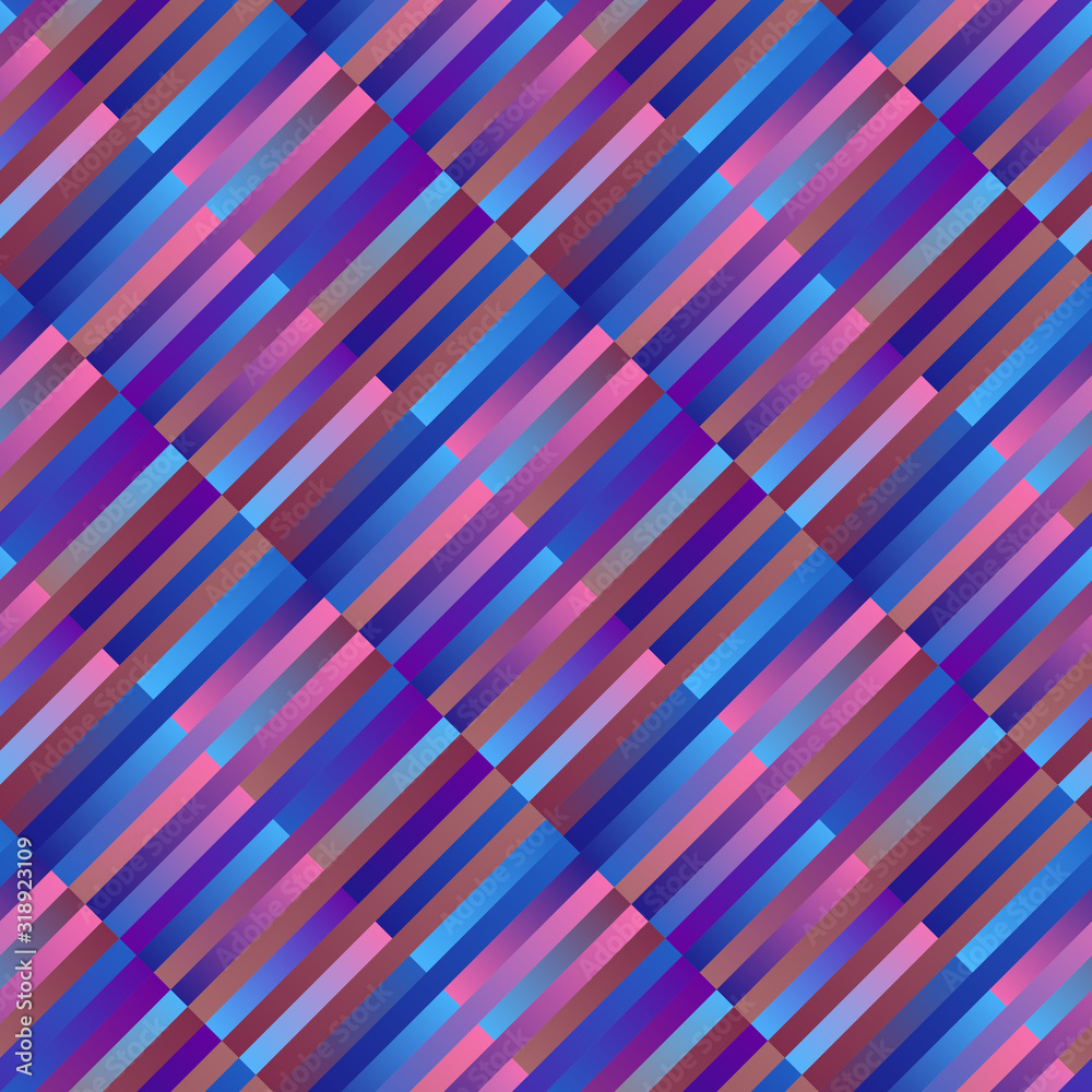 Poster Geometrical gradient stripe pattern background - abstract vector design with diagonal stripes