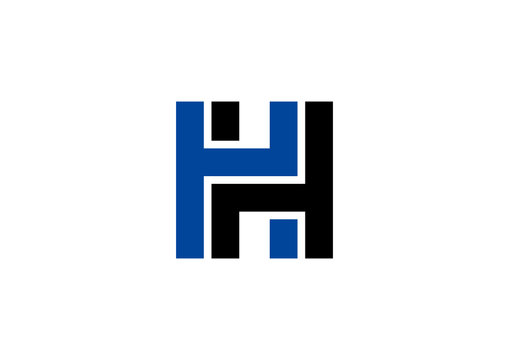 Letter HH simple logo design vector
