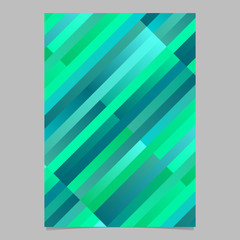 Trendy diagonal rectangle flyer - abstract vector brochure template illustration