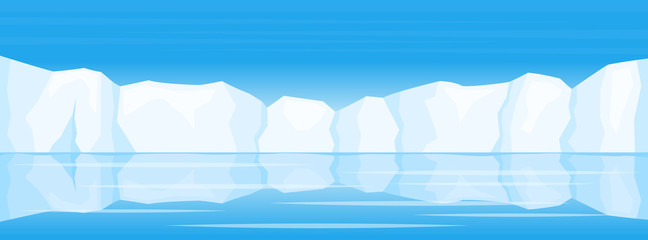 winter arctic ice landscape