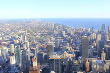 Fototapeta na wymiar Die Skyline von Chicago (Illinois)