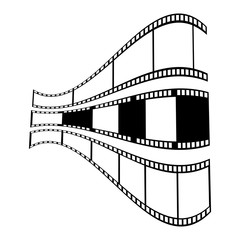 Fototapeta na wymiar abstrack filmstrip Logo Template vector illustration design