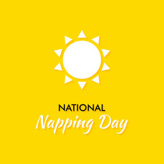 Vector illustration on the theme of National napping day observed on March 9th.