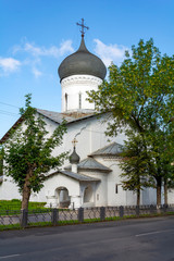 Fototapeta na wymiar Pskov, the old Orthodox Church of St. Nicholas