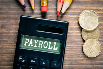 Payroll. Money, bonuses, benefits and career concept
