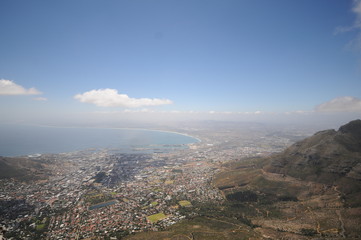 view of the ocean and mountains cape town