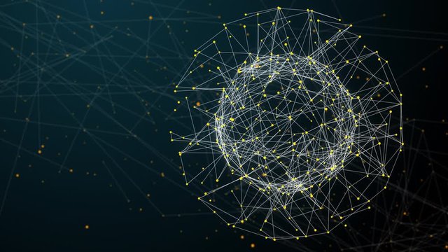 Beautiful Nodes Art Graphical Energy-Particle Animation with Bokeh