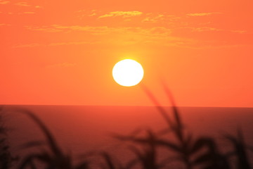 Hermoso atardecer de verano
