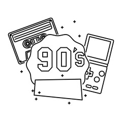 video game handle with cassette nineties style