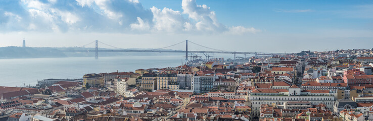 Fototapeta na wymiar Panoramic view of Lisbon (Portugal)