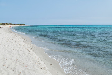 The beautiful  beach of Berchida in Siniscola in Sardinia with white sand