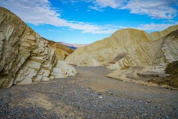 hikink the golden canyon - gower gulch circuit in death valley, california, usa