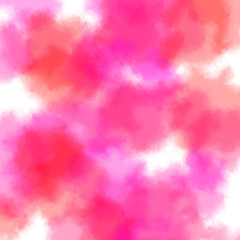 Watercolor background for social media templates, posters, banners, cards. Square backdrop with pink and red aquarelle circles