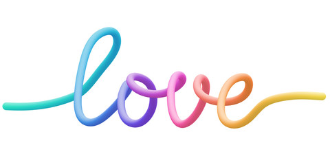 Colorful inscription 'love'