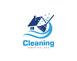Home Cleaning Services Logo Design Vector