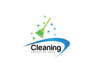 Home Cleaning Services Logo Design Vector