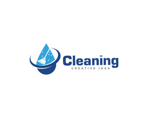 Home Cleaning Services Logo Design Vector