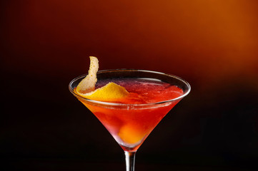 Margarita Cocktail on black background. Close up