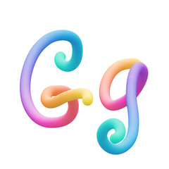 Colorful alphabet, letter G