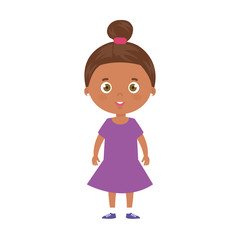 cute little girl afro avatar character