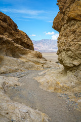 hikink the golden canyon - gower gulch circuit in death valley, california, usa