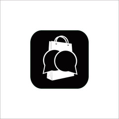 Obraz premium vector bag icon on metal internet button