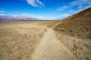 hikink the golden canyon - gower gulch circuit in death valley, california, usa