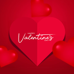 Valentine's Day Background, Love Banner, Heart Shapes