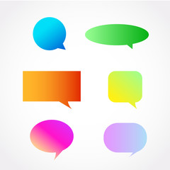 Colorful speech bubble. Vector