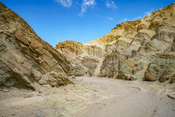 hikink the golden canyon - gower gulch circuit in death valley, california, usa
