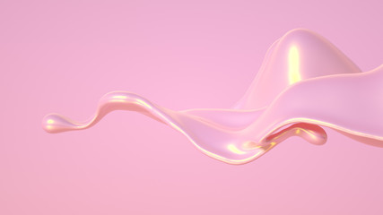 Obraz premium Splash fluid. 3d illustration, 3d rendering.