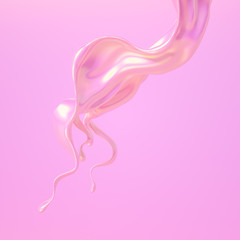 Splash fluid. 3d illustration, 3d rendering.
