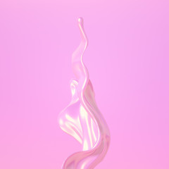 Splash fluid. 3d illustration, 3d rendering.