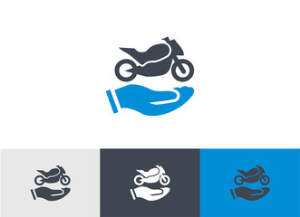 Auto protection icon - Vector motorcycle safety Icon