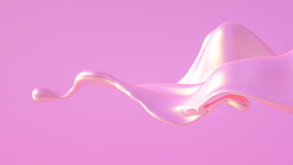 Splash fluid. 3d illustration, 3d rendering.