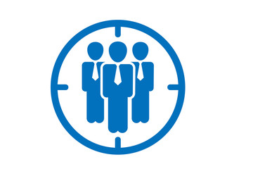 Targeted customer or audience icon vector