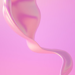 Splash fluid. 3d illustration, 3d rendering.