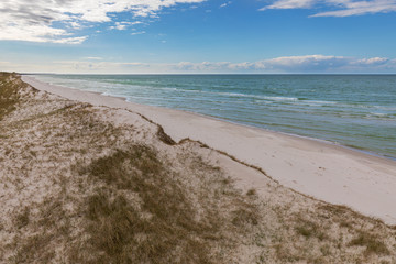 Blick auf die Ostsee an der hohen Düne von Pramort